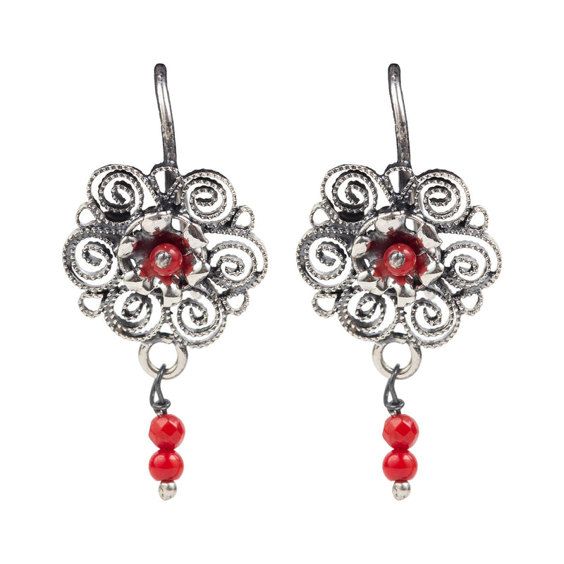 Petite Sterling Silver Filigree Earrings