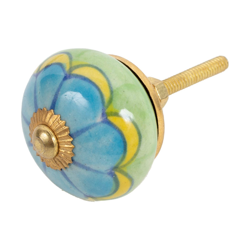 Ceramic Hardware, Round Hand-Painted