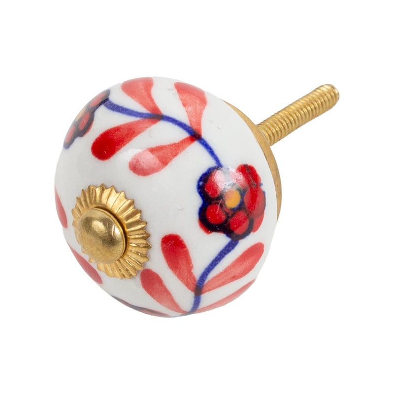 Ceramic Hardware, Round Hand-Painted