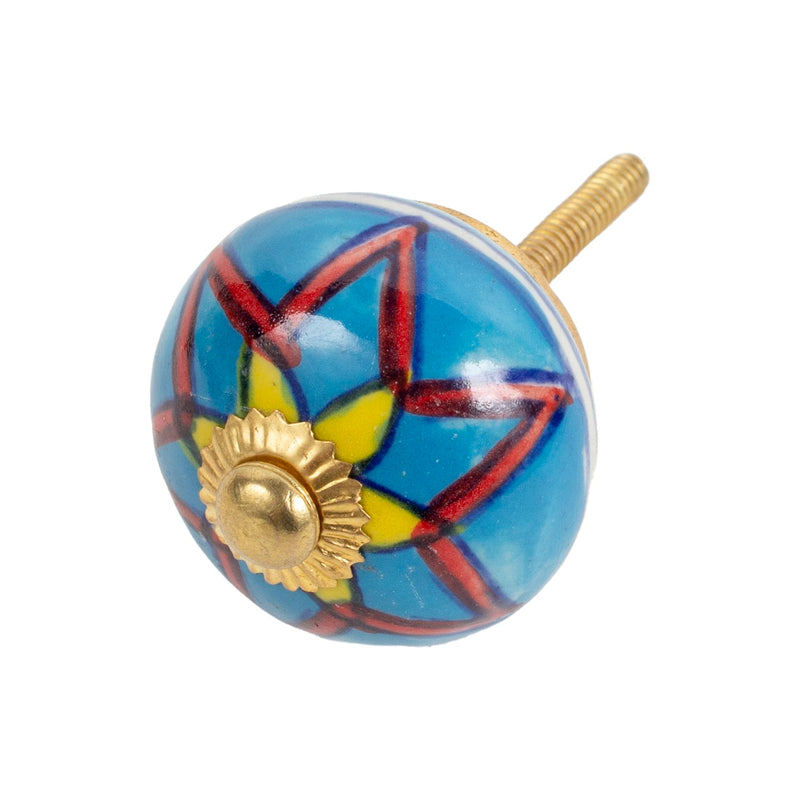 Ceramic Hardware, Round Hand-Painted