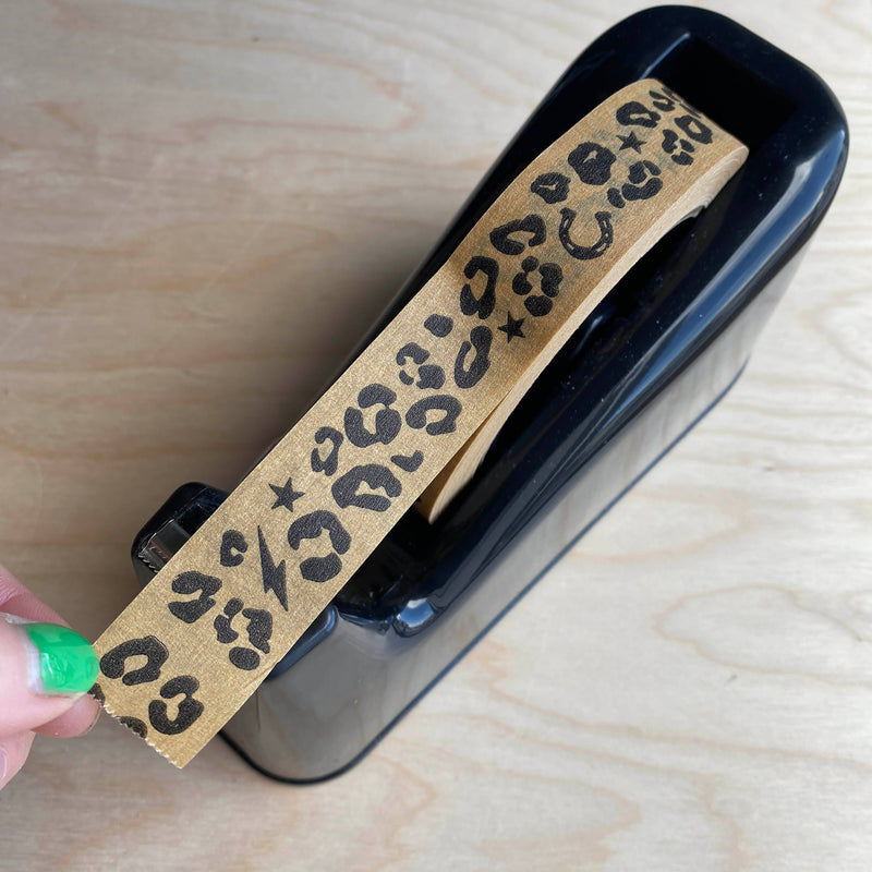 Eco Paper Tape, Kraft Leopard Print
