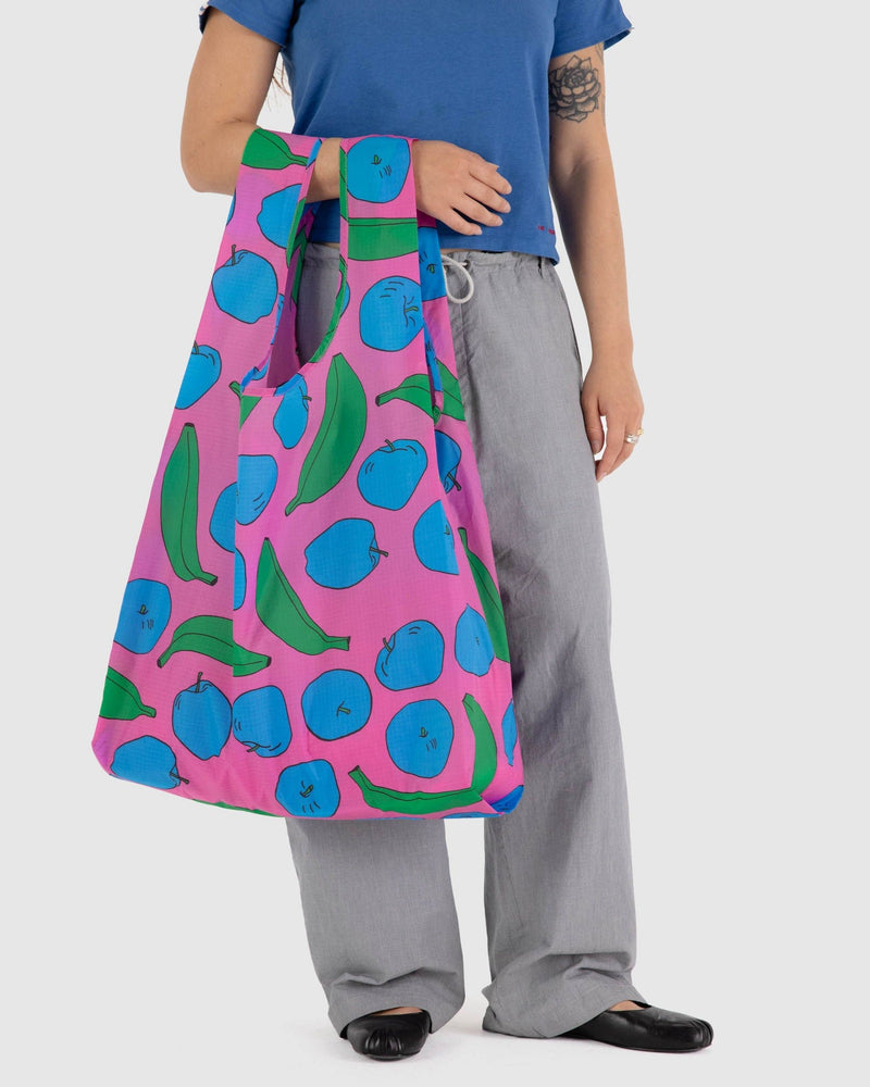 Baggu Tote, Pink Apples & Bananas