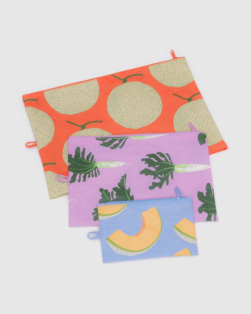 Baggu Go Pouch Set, Japanese Produce