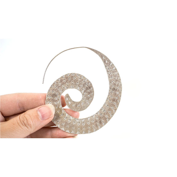 Silver spiral earring