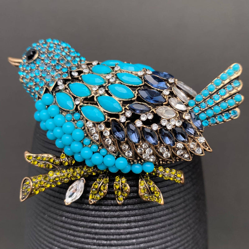 RHINESTONE BIRDS ON BRANCH