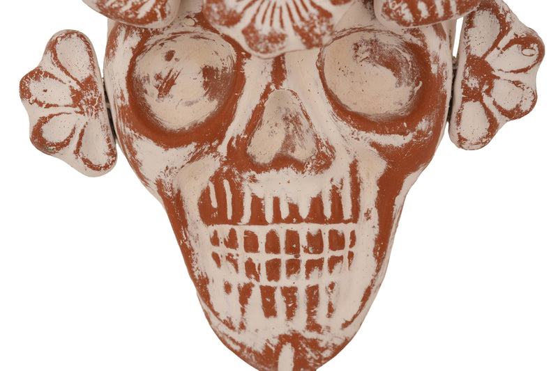 Day of the Dead Clay Wall Skull