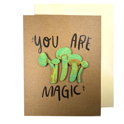 Pic of the You are Magic - Mushroom Magnet w/Card""