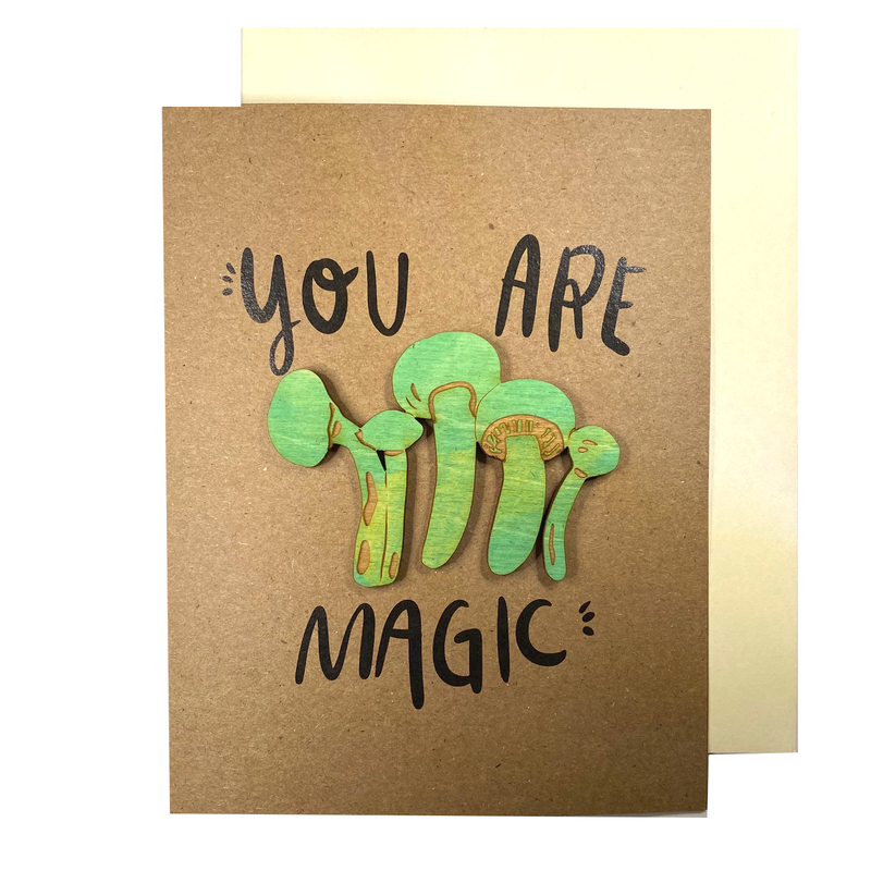 Pic of the You are Magic - Mushroom Magnet w/Card""
