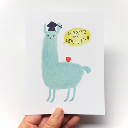 Good Luck Llama Graduation Greeting Card