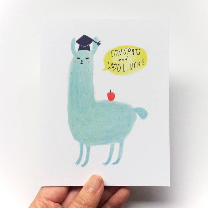 Good Luck Llama Graduation Greeting Card