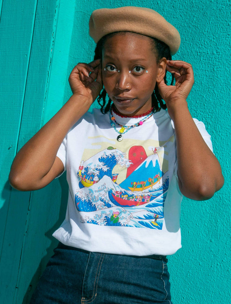 Naoshi The Great Octopus Wave Classic T-shirt