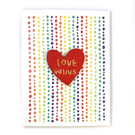 Pic of the Love Wins - Pride Heart Magnet w/Card""