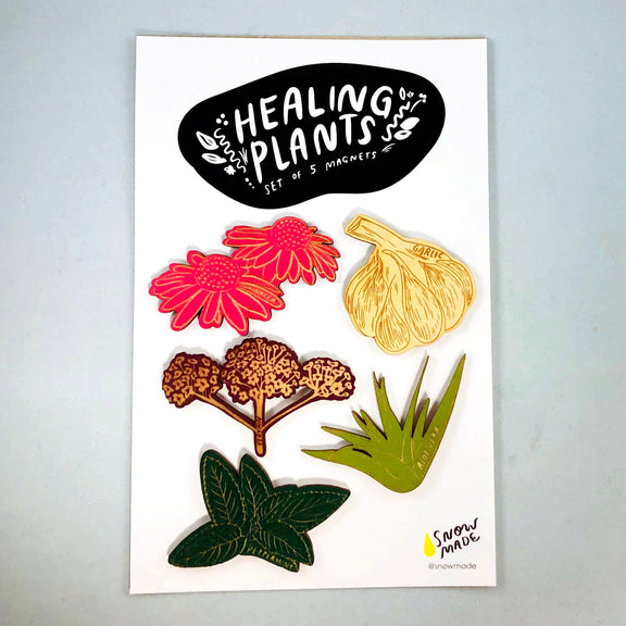 Pic of the Healing Plants - Set of 5 Magnets""