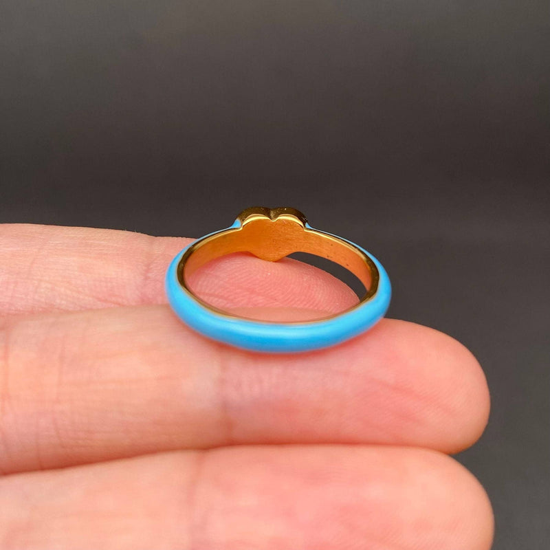 18K Gold Plated RED HEART RING