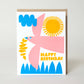 Pink Bird Birthday Card by Lisa Congdon: Paper Tab