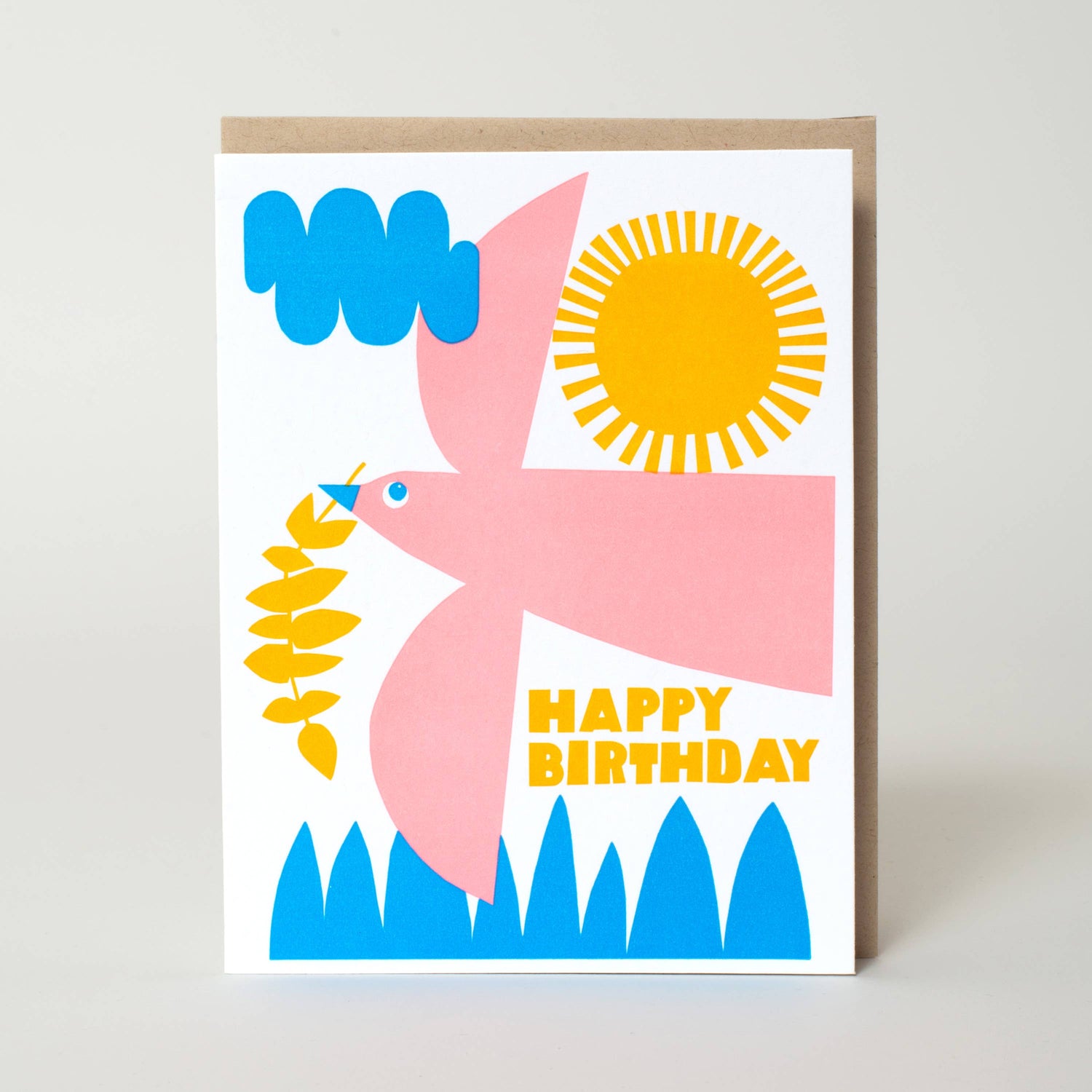 Pink Bird Birthday Card by Lisa Congdon: Paper Tab