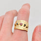 GOLD PLATE ZIRCON RING