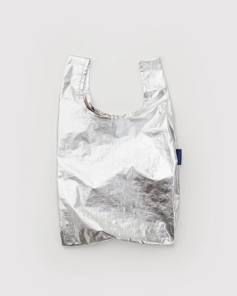 Baby + Standard Baggu, Chrome Metallic