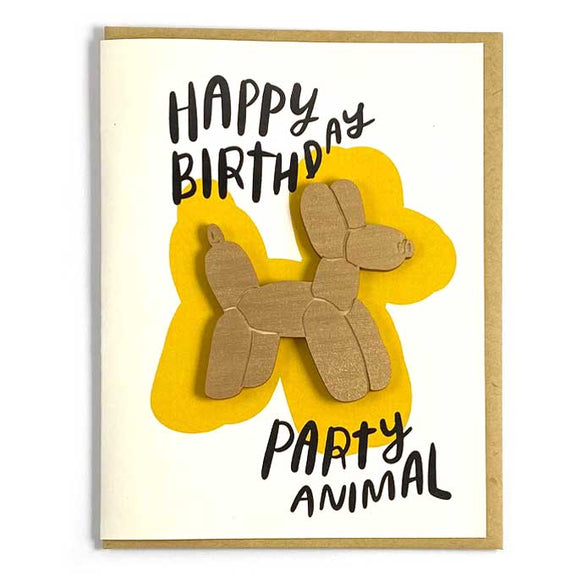 Pic of the Happy Birthday - Party Animal Magnet w/Card""