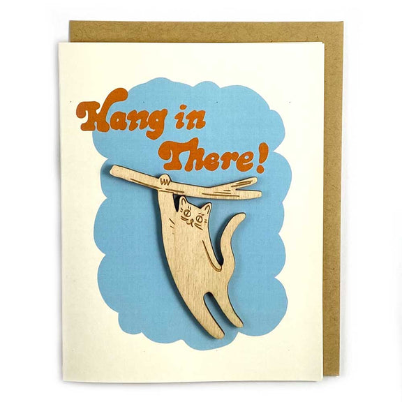 Pic of the Hang in There - Cat Magnet w/Card""