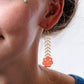 Leafy Flower Translucent Earrings