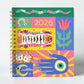 Colorful 2026 planner with animal and nature-themed design on a white background