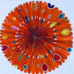 Nepalese Paper Pinwheel, Orange Polka Dots