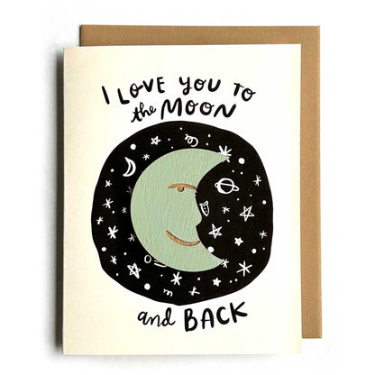 Pic of the Moon and Back - Moon Magnet w/Card""