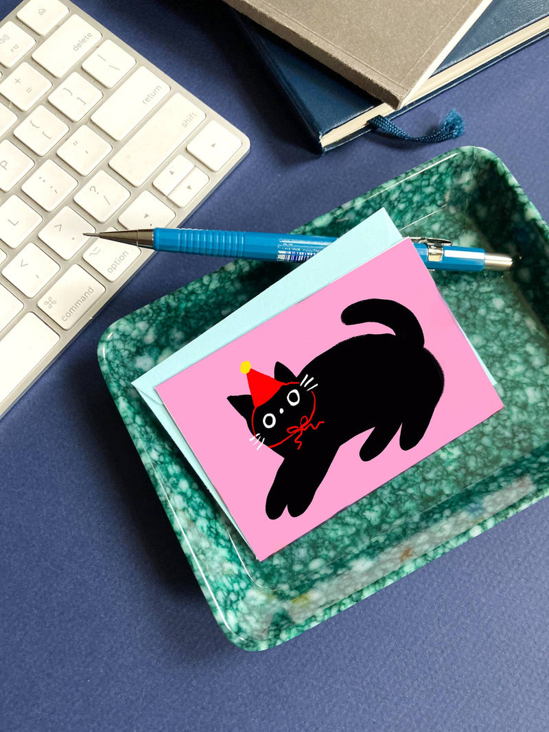 Party Cat Mini Note Card