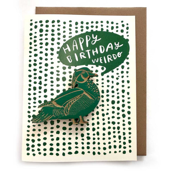 Pic of the Happy Birthday Weirdo - Duck Magnet w/Card""