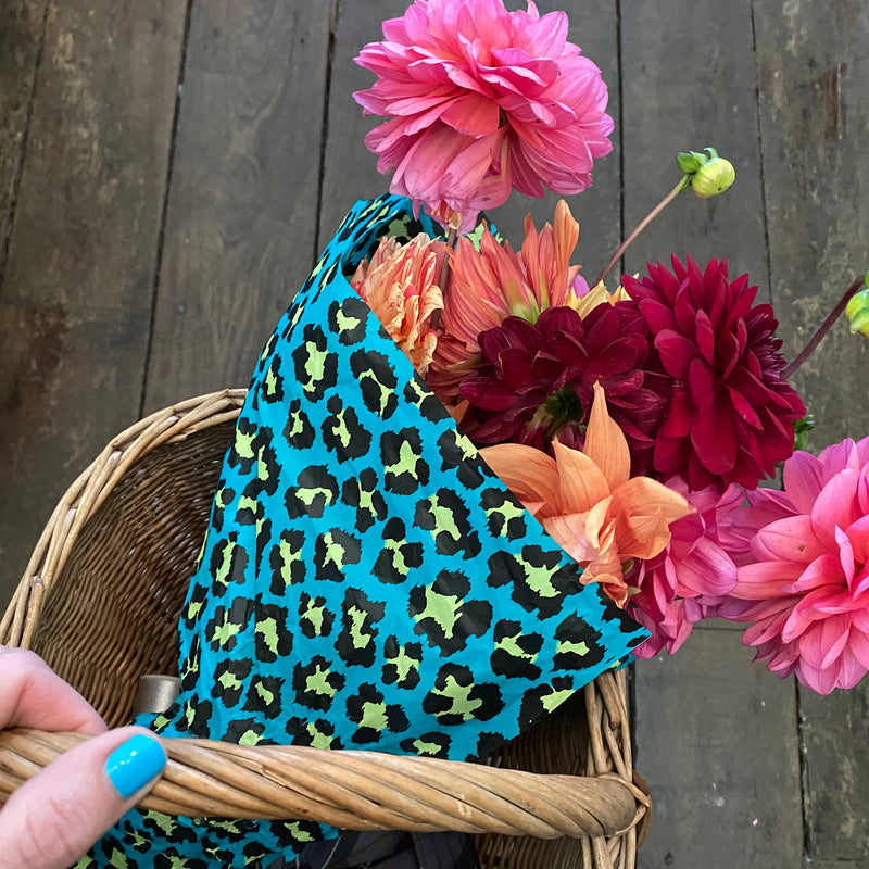 Patterned Tissue,  Leopard  Apple/Jade