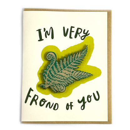 Pic of the I'm Very Frond of You - Fern Magnet w/Card""