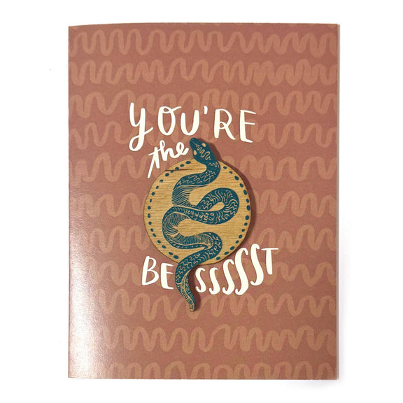 Pic of the You're the Bessssst - Snake Magnet w/Card""
