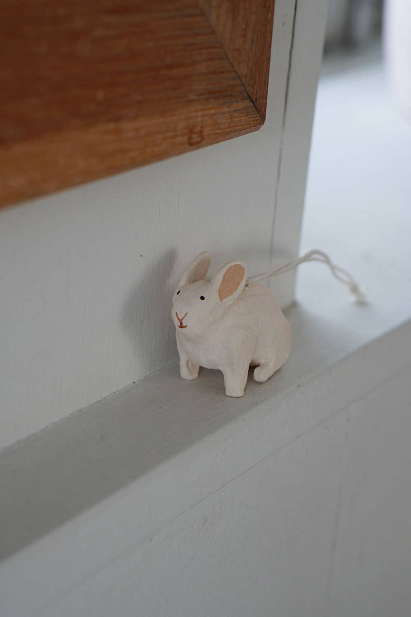 Rabbit Ornament, Paper Mache