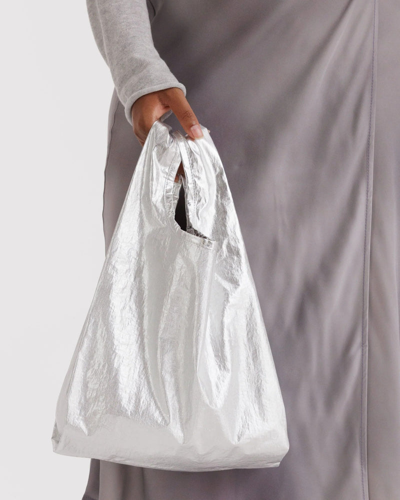 Baby + Standard Baggu, Chrome Metallic