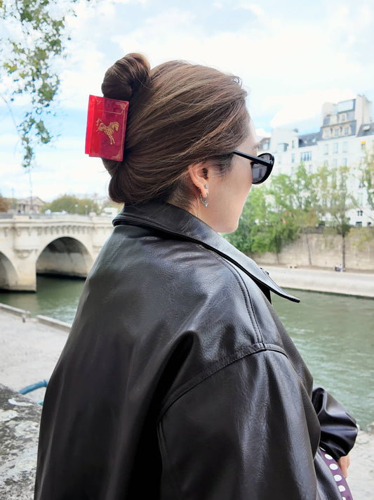 Horse Red Packet Claw Hair Clip