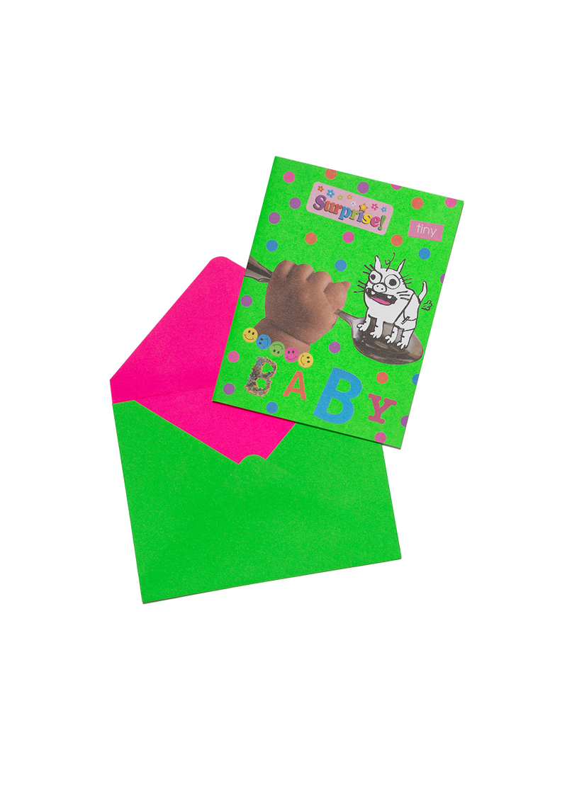 Surprise tiny baby card
