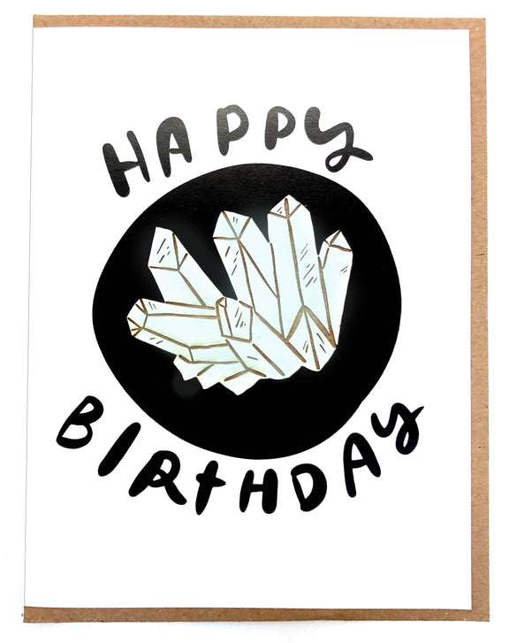 Pic of the Happy Birthday - Crystal Magnet w/Card""