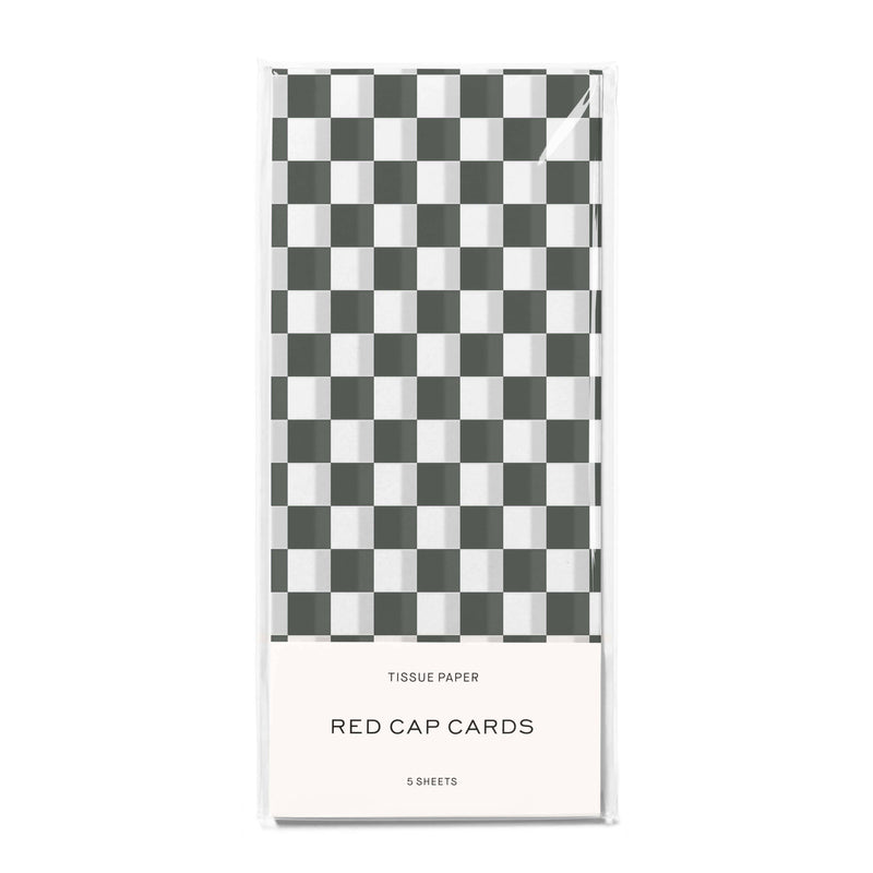 Black Checkers tissue paper
