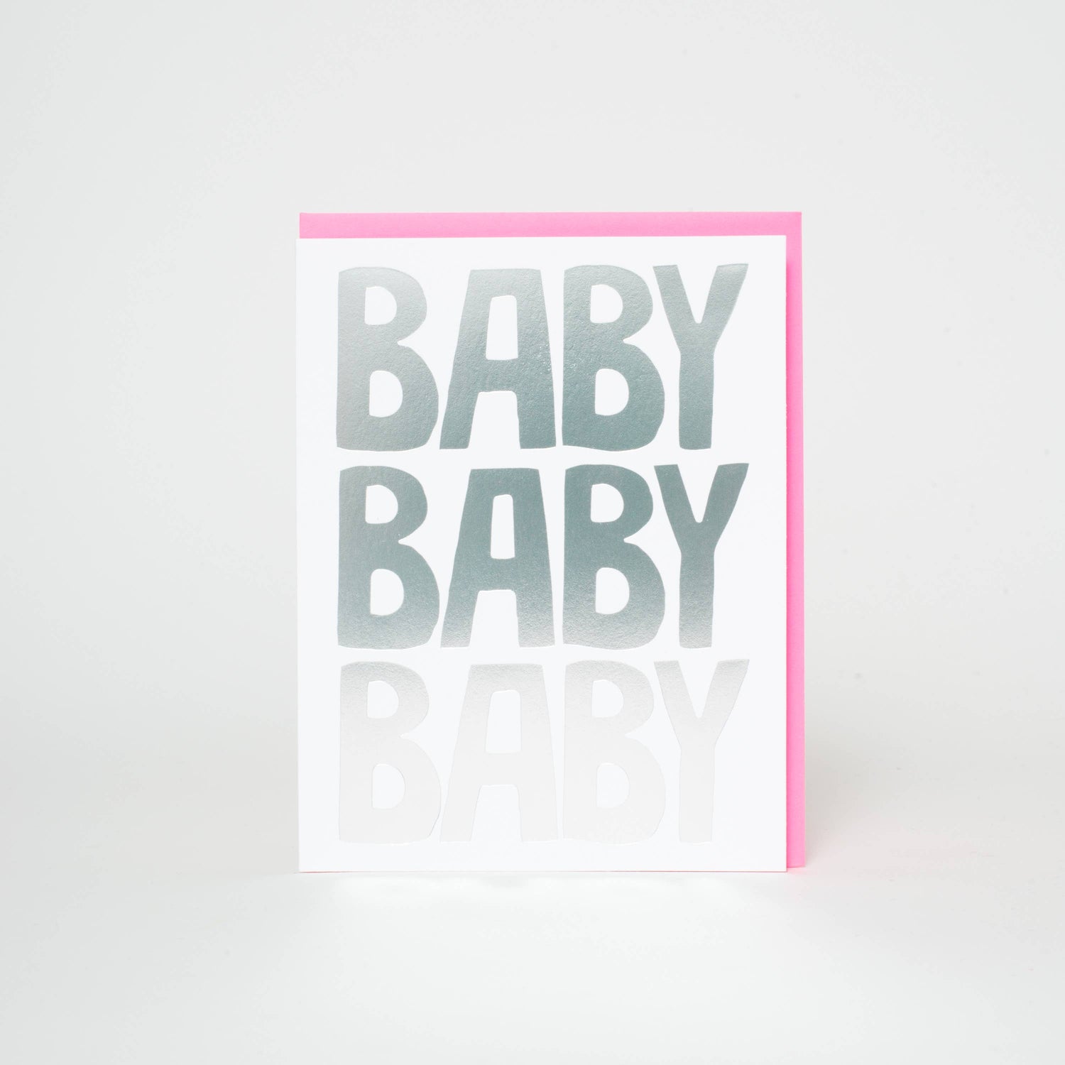 Baby Baby Baby Letterpress Greeting Card