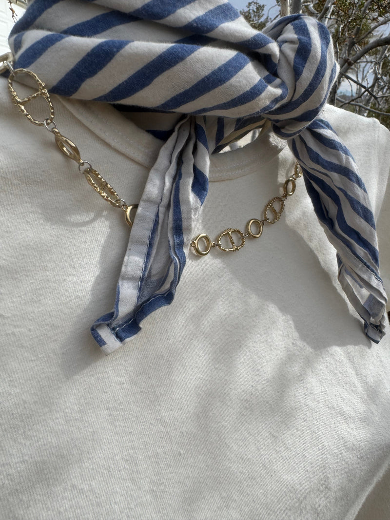 MULTI LINK BRONZE AND STERLING SILVER CHAIN
