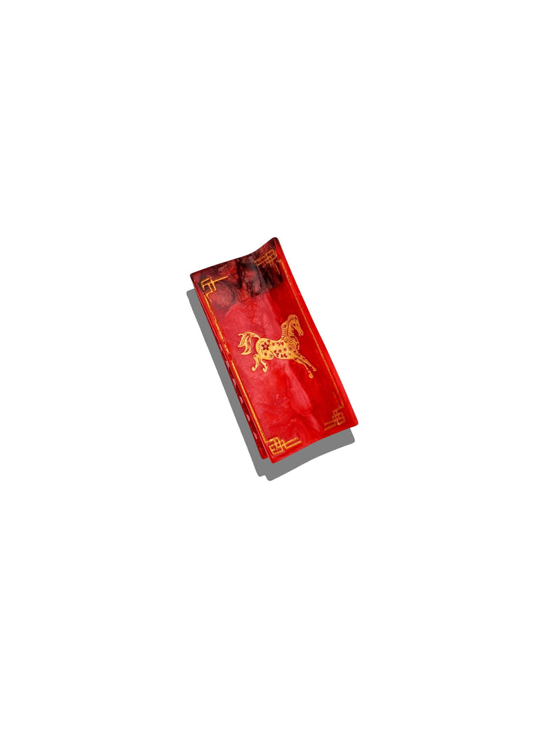 Horse Red Packet Claw Hair Clip