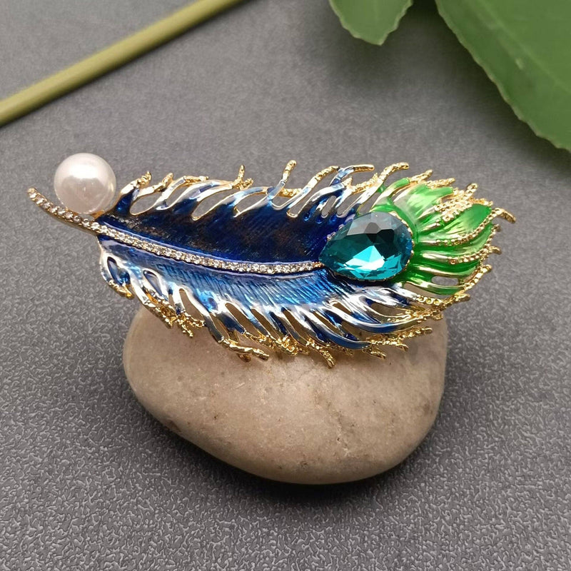 Inlaid Glass & Feather