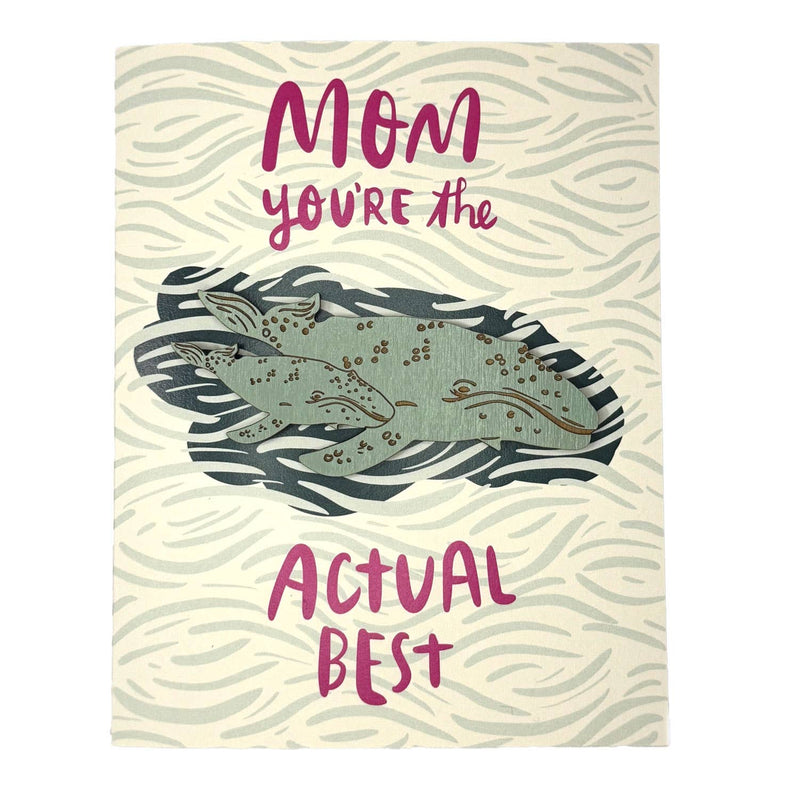 Pic of the Actual Best Mom - Gray Whale Magnet w/Card""