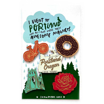 Pic of the Awesome Portland - Set of 5 Magnets""