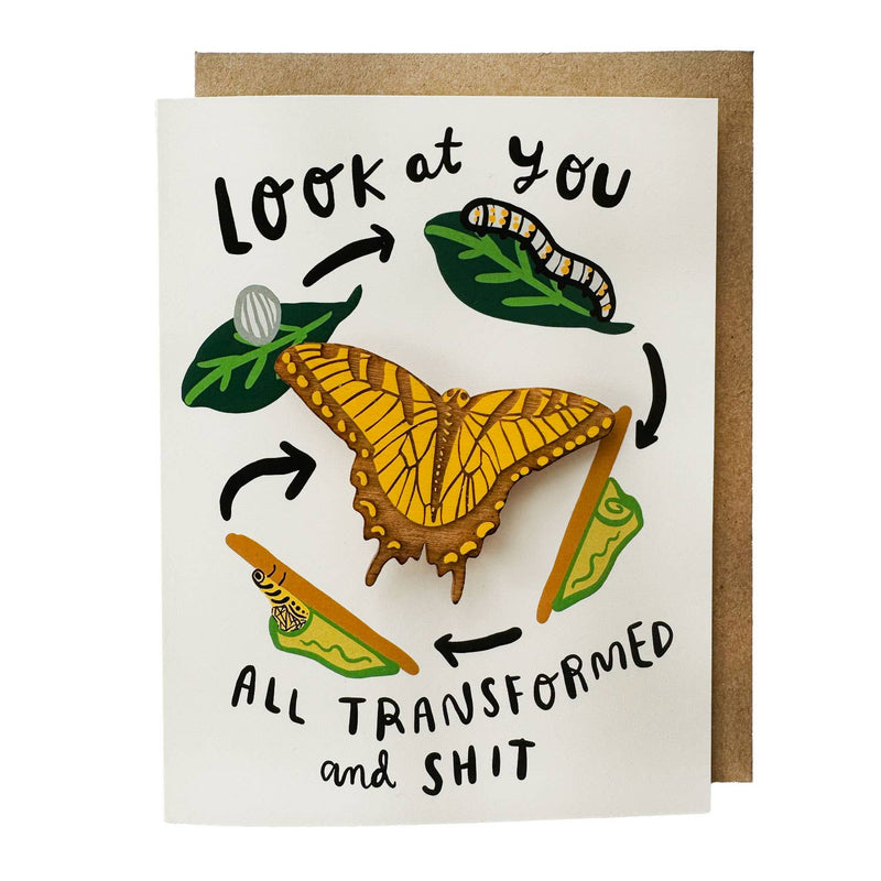 Pic of the Life-cycle - Butterfly Magnet w/Card""
