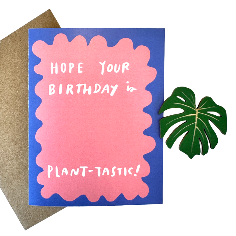 Plant-tastic Birthday - Monstera Magnet w/Card