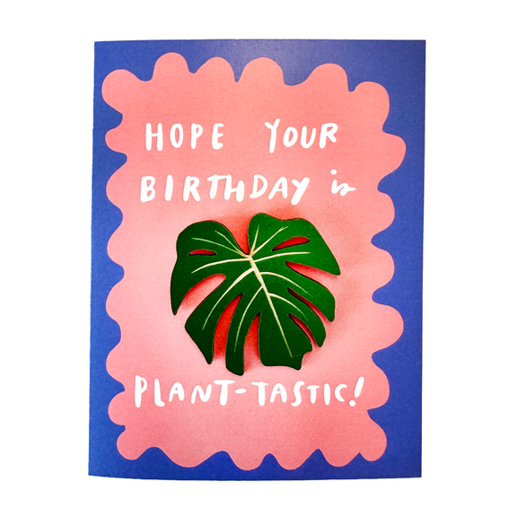 Pic of the &quo;Plant-tastic Birthday - Monstera Magnet w/Card&quo;