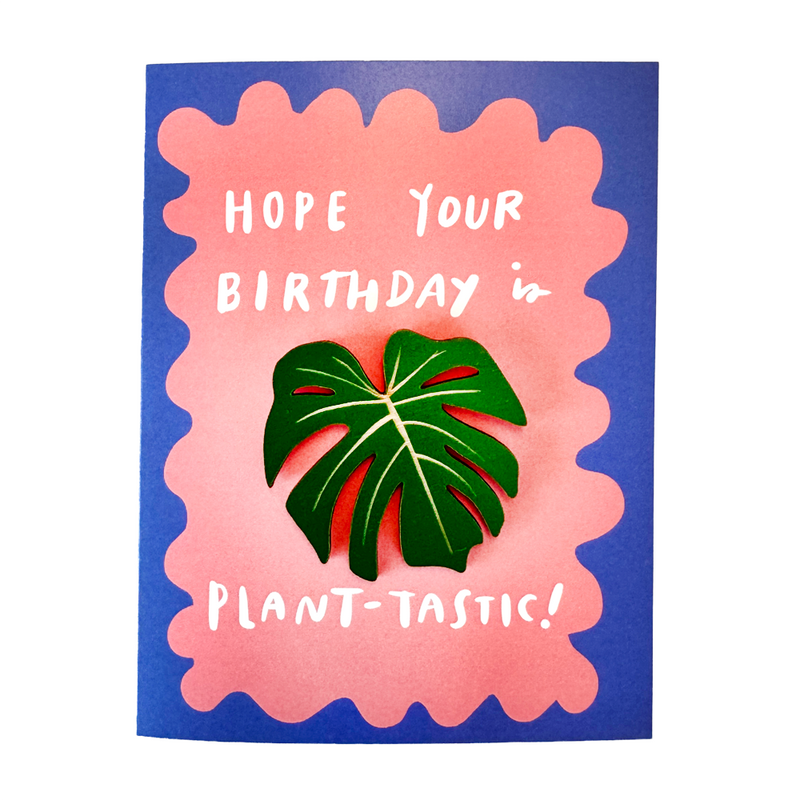 Pic of the &quo;Plant-tastic Birthday - Monstera Magnet w/Card&quo;