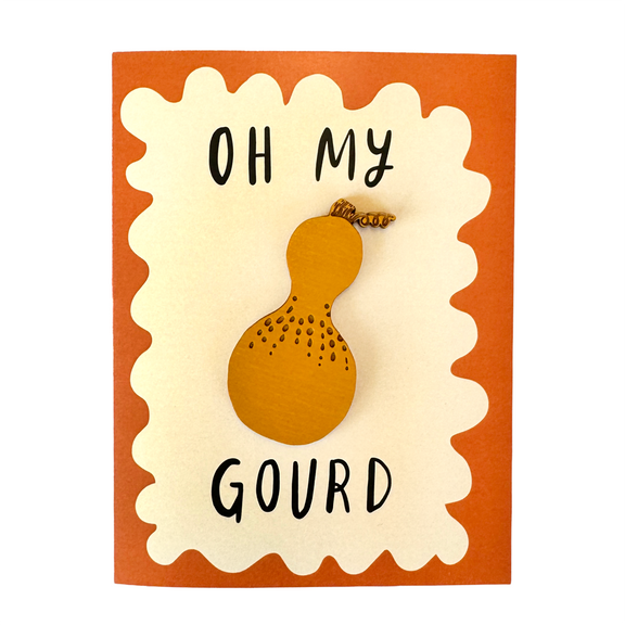 Pic of the &quo;Oh My Gourd - Gourd Magnet w/Card&quo;